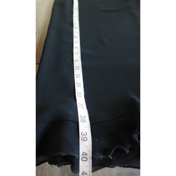 Vintage Cache Skirt 10 Black Asymmetrical Ruffle Midi Maxi Whimsigoth 90s Y2k - Picture 7 of 8